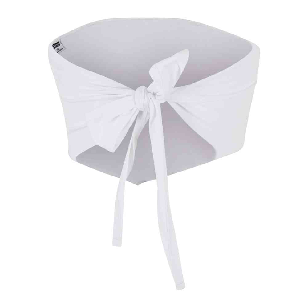 Urban Classics - Knotted Bandeau top - White